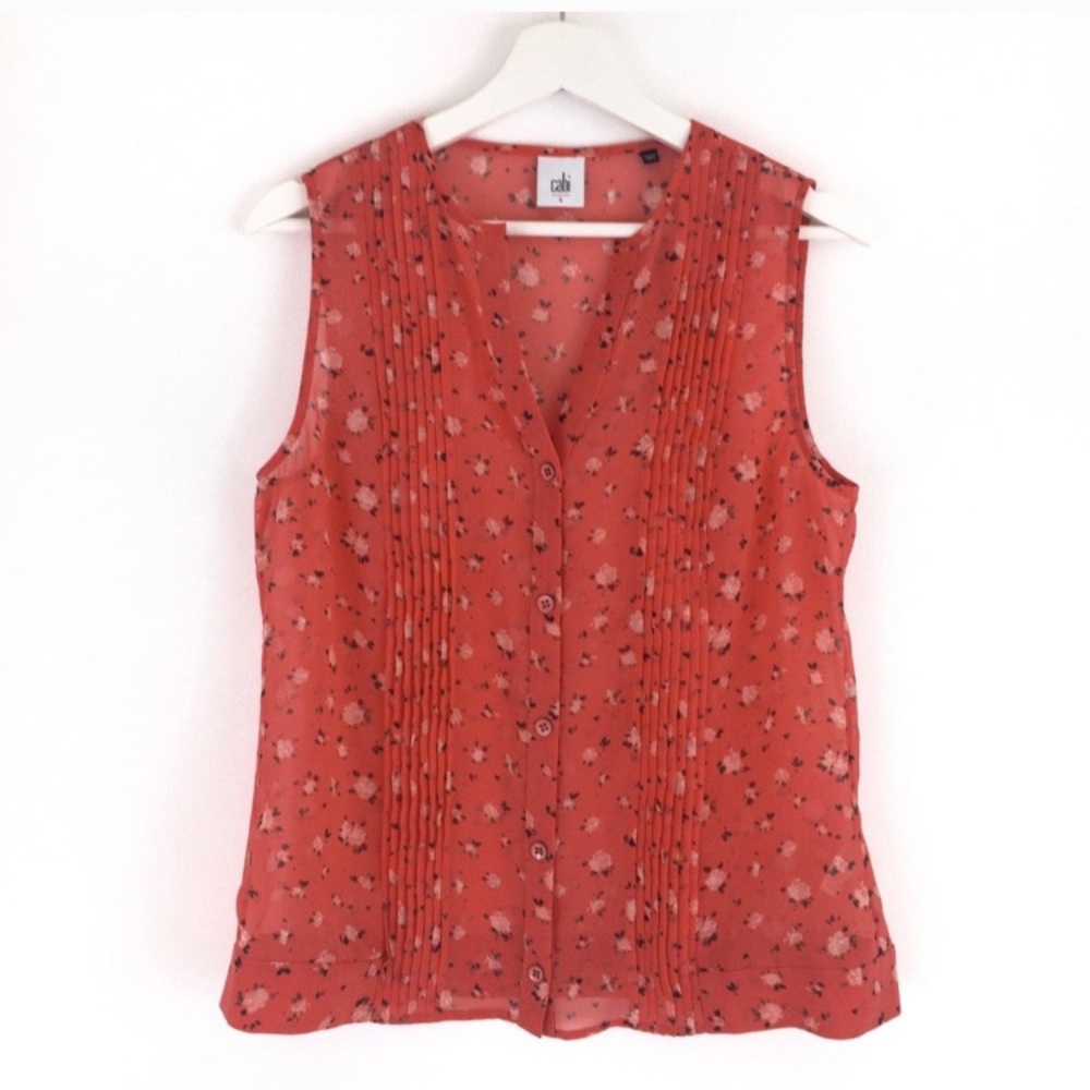 CABI pintuck blouse S - Picture 5 of 5